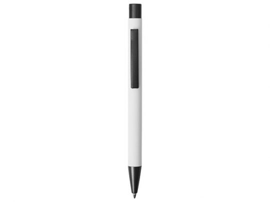Ручка металлическая soft touch шариковая Tender, белый/серый, арт. 020813403