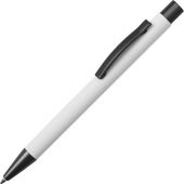 Ручка металлическая soft touch шариковая Tender, белый/серый, арт. 020813403