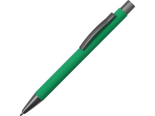 Ручка металлическая soft touch шариковая Tender, зеленый/серый, арт. 020813703