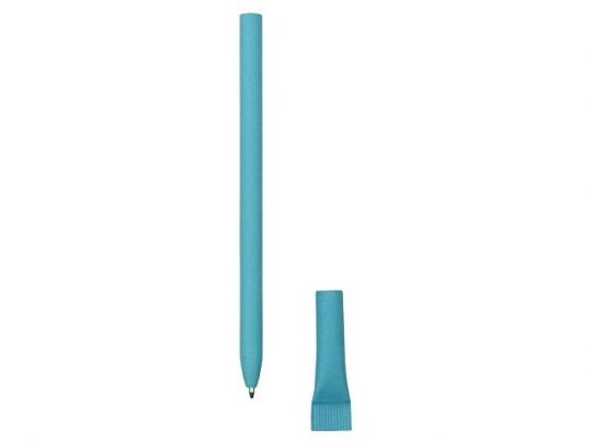 Ручка картонная с колпачком Recycled, голубой, арт. 020814203