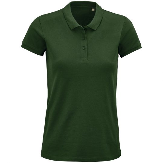 Рубашка поло женская Planet Women, темно-зеленая, размер XL