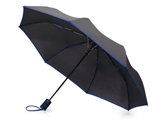 Зонт-полуавтомат складной Motley с цветнами спицами, синий, арт. 021544503