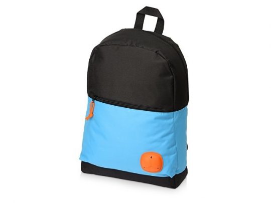 Рюкзак Chap с люверсом из полиэстера (600D), черный/голубой, арт. 020984703