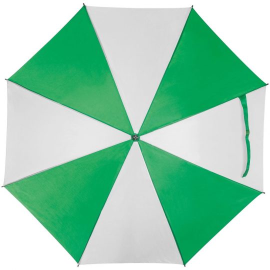 Зонт-трость Milkshake, белый с зеленым
