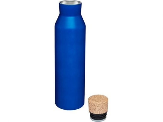 Вакуумная изолированная бутылка с пробкой, cиний, арт. 021618203