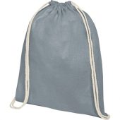 Рюкзак со шнурком Oregon из хлопка плотностью 140 г/м², серый, арт. 021634403