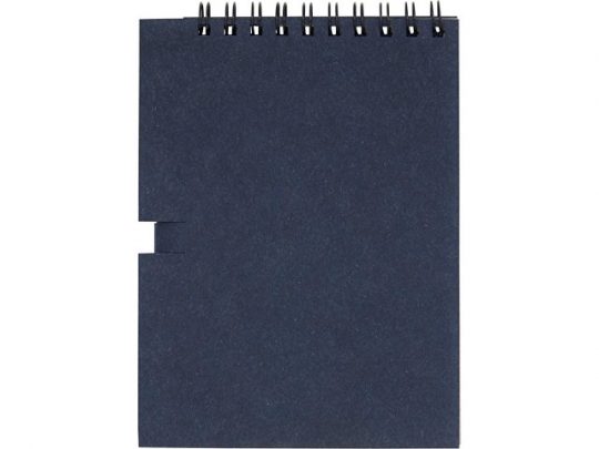 Блокнот Luciano Eco на пружине, с карандашом, маленький, синий (А6), арт. 021674403
