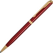 Ручка шариковая тонкая Parker модель SON13 SLM RED GT BP FBLK GB, красный/золотистый, арт. 021859903