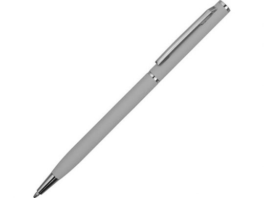 Ручка металлическая шариковая Атриум с покрытием софт-тач, серый, арт. 021717603