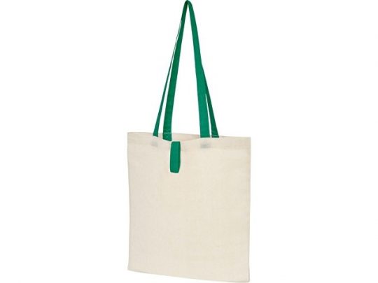 Складная эко-сумка Nevada из хлопка плотностью 100 г/м², зеленый, арт. 021640803