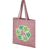 Эко-сумка Pheebs из переработанного хлопка, плотность 210 г/м², heather maroon, арт. 021621703