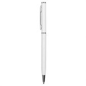 Ручка металлическая шариковая Атриум с покрытием софт-тач, белый, арт. 021717703