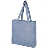 Эко-сумка Pheebs с клинчиком, изготовленая из переработанного хлопка, плотность 210 г/м2, синий, арт. 021622203