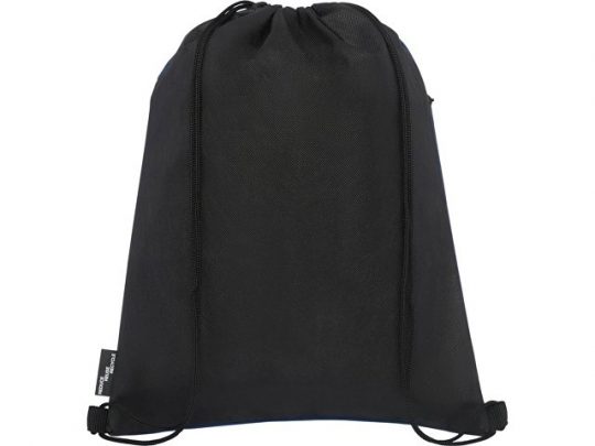 Рюкзак со шнурком Ross из переработанного ПЭТ, heather navy, арт. 021643703