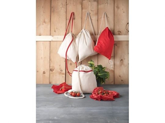 Рюкзак со шнурком Oregon из хлопка плотностью 140 г/м², оранжевый, арт. 021634503