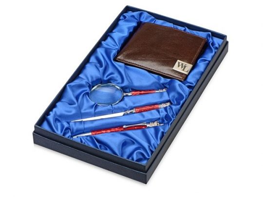 Набор William Lloyd: портмоне, ручка шариковая, лупа, нож для бумаг Принц Уэльский, арт. 022840503
