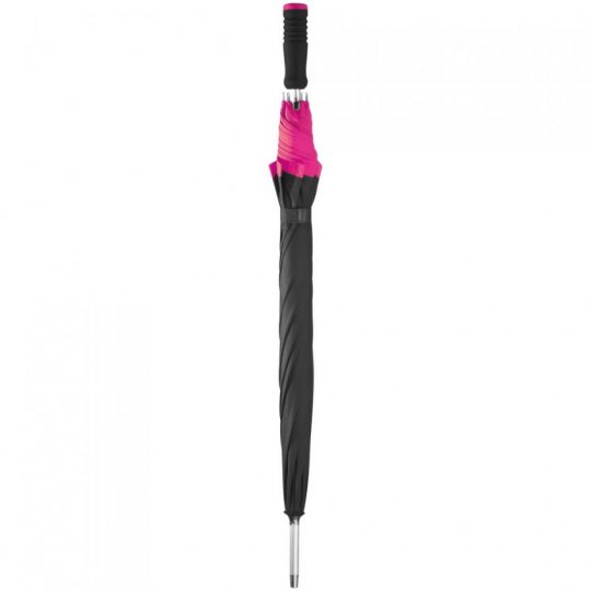 Зонт-трость Highlight, черный с розовым