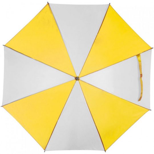 Зонт-трость Milkshake, белый с желтым