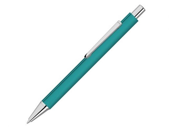 Ручка шариковая металлическая Pyra soft-touch с зеркальной гравировкой, бирюзовый, арт. 022306103