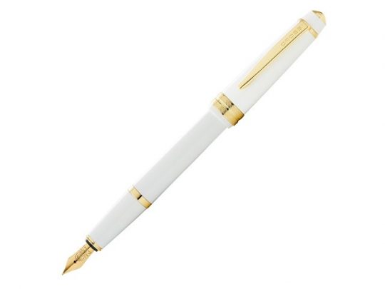 Перьевая ручка Cross Bailey Light Polished White Resin and Gold Tone, перо F, арт. 022869203