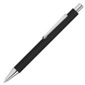 Ручка шариковая металлическая Pyra soft-touch с зеркальной гравировкой, черный, арт. 022305503