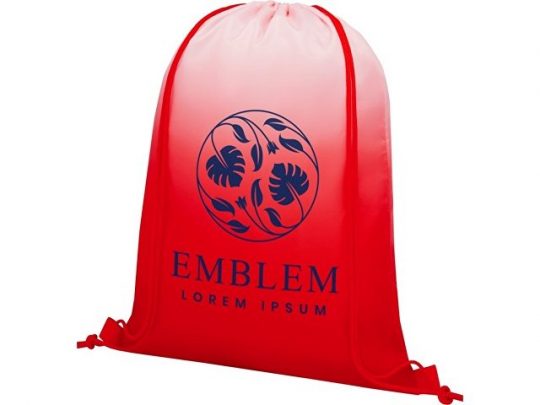 Сетчатый рюкзак Oriole со шнурком и плавным переходом цветов, красный, арт. 022870303