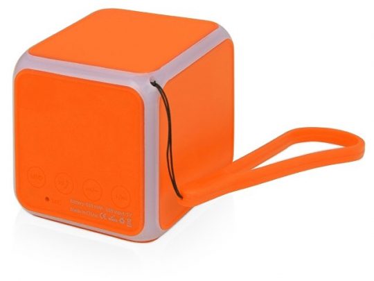 Портативная колонка Cube с подсветкой, оранжевый, арт. 022292803