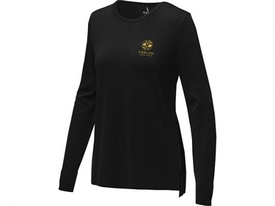 Женский пуловер Merrit с круглым вырезом, черный (XL), арт. 022835903