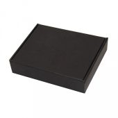 Коробка подарочная, внешний размер 18,5х14,5х3,8см, картон, самосборная, черная