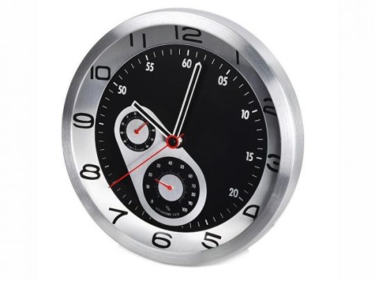 Часы настенные Астория, серебристый/черный (Р), арт. 022837303