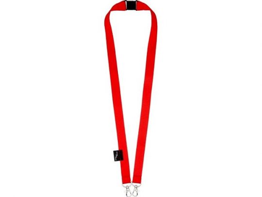 Ремешок Adam с двумя крючками-карабинами, изготовленный из переработанного ПЭТ, красный, арт. 022976203