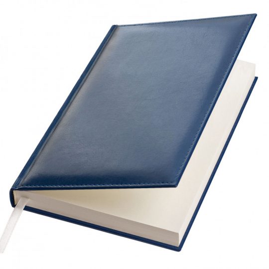 Ежедневник недатированный Madrid, 145×205, натур.кожа, синий, подарочная коробка