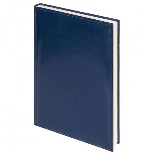 Ежедневник недатированный Madrid, 145×205, натур.кожа, синий, подарочная коробка
