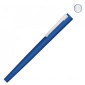Ручка металлическая роллер Brush R GUM soft-touch с зеркальной гравировкой, средне-синий, арт. 023061503