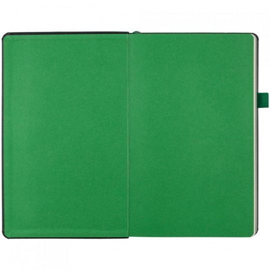 Ежедневник Ton, недатированный, черный с зеленым