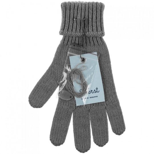 Перчатки Alpine, серый меланж, размер L
