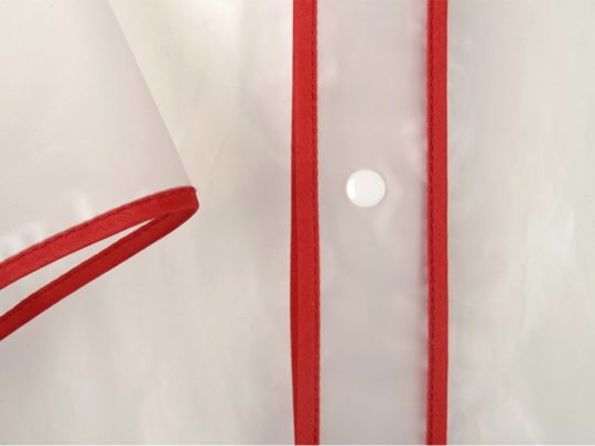 Дождевик Providence, прозрачный/красный с чехлом (XL-2XL), арт. 023041403
