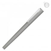 Ручка металлическая роллер Brush R GUM soft-touch с зеркальной гравировкой, серый, арт. 023062103