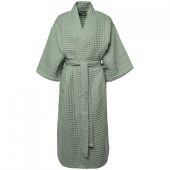 Халат вафельный женский Boho Kimono, зеленая мята, размер M (44-46)