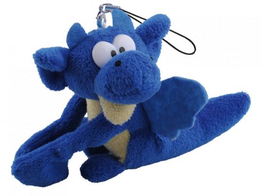 Мягкая игрушка- брелок Дракон, синий, арт. 023036003
