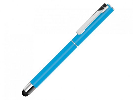 Ручка металлическая стилус-роллер STRAIGHT SI R TOUCH, голубой, арт. 023057603