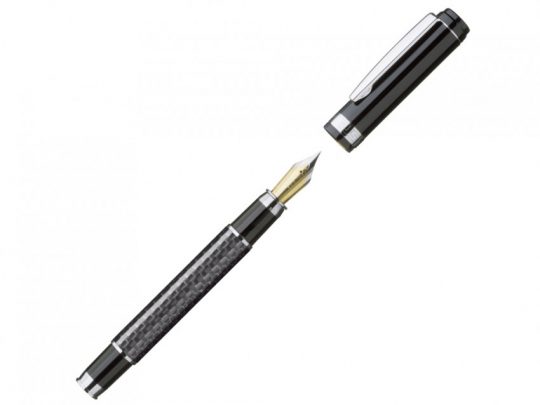 Ручка металлическая перьевая CARBON F, черный, арт. 023062803