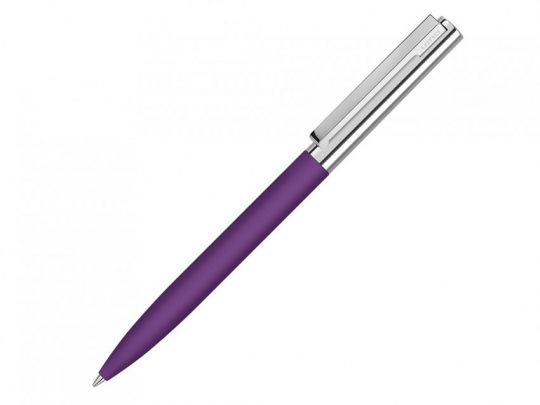 Ручка металлическая шариковая Bright GUM soft-touch с зеркальной гравировкой, фиолетовый, арт. 023060503