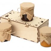 Подарочный набор с тремя видами варенья в деревянной коробке Trio Sweet, арт. 023046003