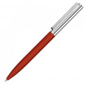 Ручка металлическая шариковая Bright GUM soft-touch с зеркальной гравировкой, красный, арт. 023059903