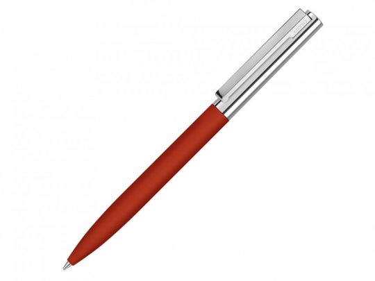 Ручка металлическая шариковая Bright GUM soft-touch с зеркальной гравировкой, красный, арт. 023059903