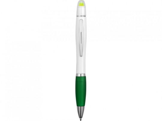 Ручка шариковая с восковым маркером белая/зеленая, арт. 023189303