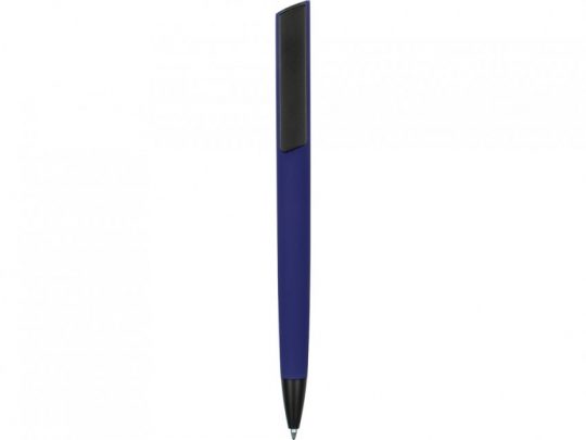 Ручка пластиковая soft-touch шариковая Taper, темно-синий/черный, арт. 023039603