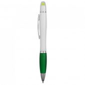 Ручка шариковая с восковым маркером белая/зеленая, арт. 023189303