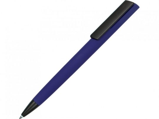Ручка пластиковая soft-touch шариковая Taper, темно-синий/черный, арт. 023039603